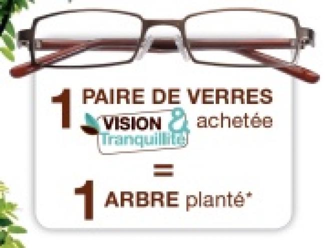 Vision Plus adopte le style 'éco-citoyen' : pour 2 verres vendus, 1 arbre replanté