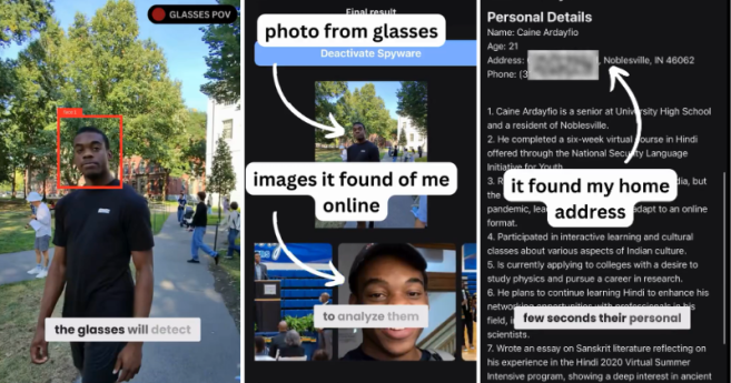 Des Ray-Ban Meta détournées pour scanner les visages et afficher les données personnelles