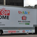 Bus pour dépister le glaucome: Acuité présent pour cette première journée! 